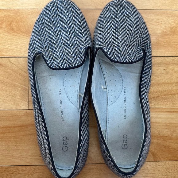 Gap Blue White Black Flats Size 8 - Picture 1 of 4